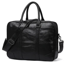 Мужские повседневные деловые сумки через плечо из натуральной кожи, портфель, мужские сумки для ноутбука 14 или 15,6 дюймов, сумки-мессенджеры, портфель s