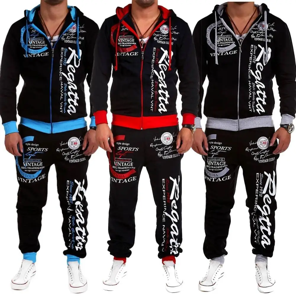 

Juventus 2019 Men's Casual Tracksuit Two Piece Set Sportswear Elastic Waist Pants Letter Printed Hooded Sports Set Sweat Suit
