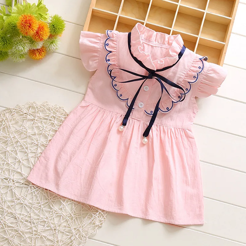

Girl Child Dress Cotton Princess Korean Toddler Baby Girl Kids Summer Dress Children's Clothes 1 2 3 4 T