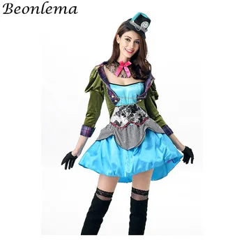 

Beonlema Sexy Women Flight Ettendant Cosplay Costumes Ladies Stewardess Adult Role Playing Dress Long Sleeve Patchwork Clothes
