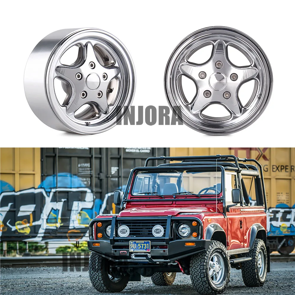 INJORA металлический классический обод колеса 4 шт. 1 9 Beadlock для RC Rock Crawler Traxxas TRX4 Bronco