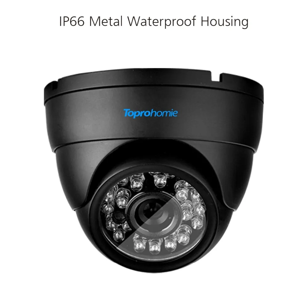 TOPROHOIME H.265 4 канальный HDMI 1080P DVR система видеонаблюдения IP66 in/outdoor 1Mp 720P комплект