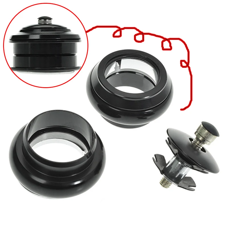 OUTERDO Flexible Sealed Bearings Bicycle Headset Non teeth Grain Semi