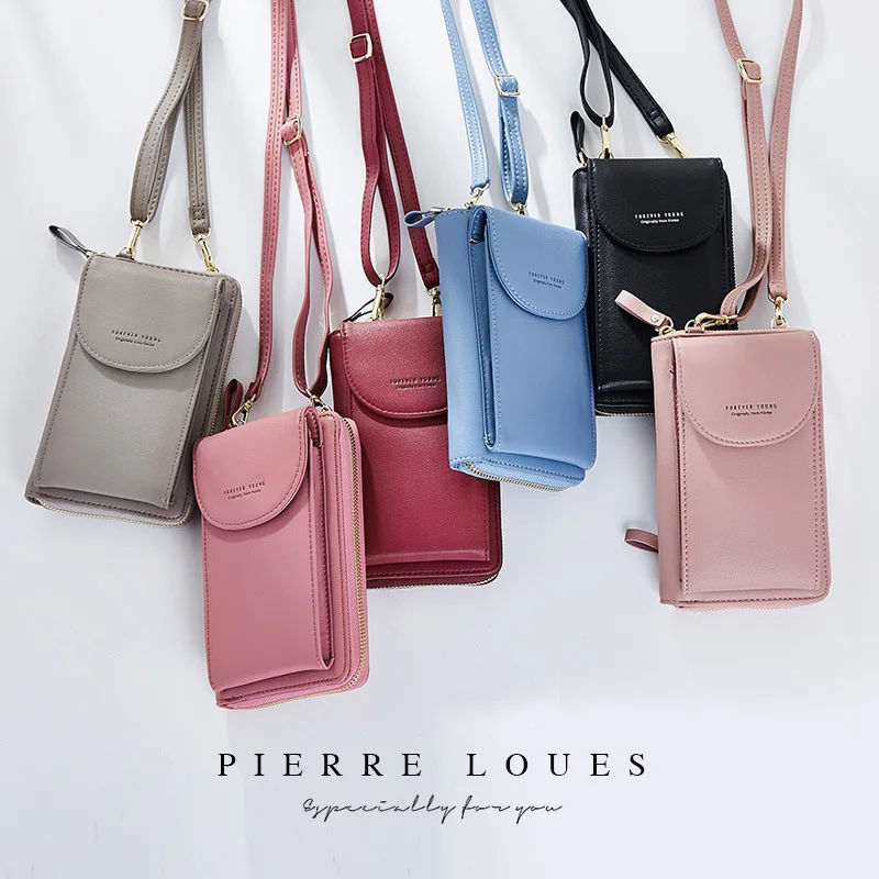 

New Skew Mobile Bag 2018 Simple and generous Single Shoulder Bag Lady's Wallet women purse small wallet