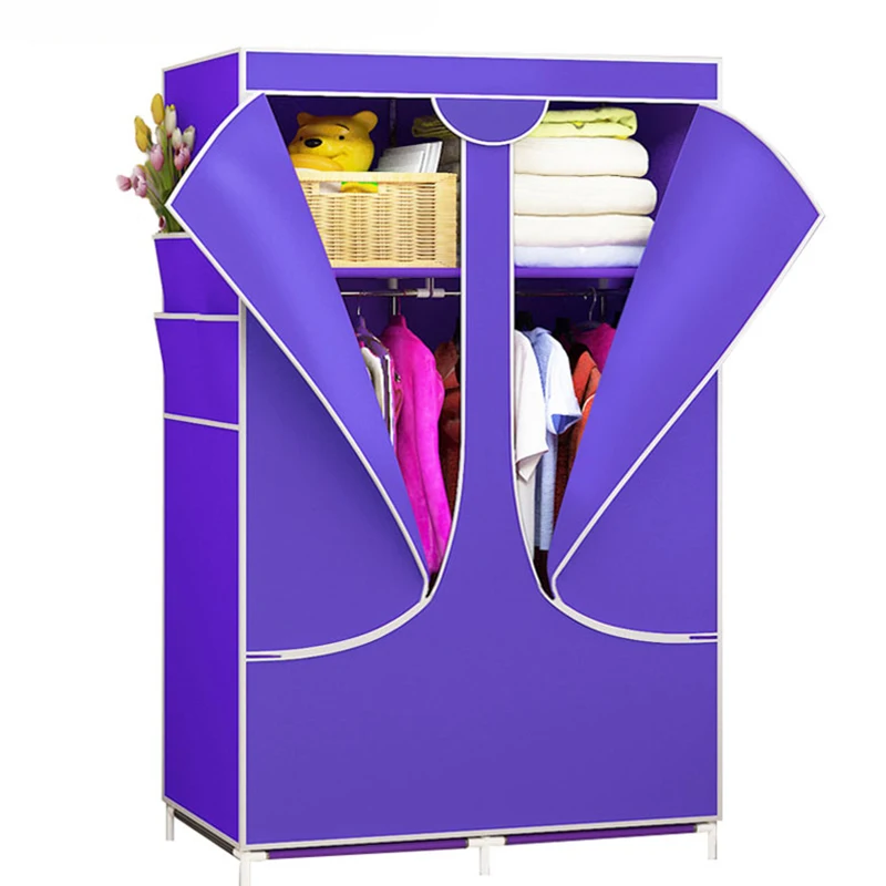

Fabric Wardrobe Folding Cloth Cabinet Large Storage Cloth Wardrobe Closet Russia Warehouse Bedroom Furniture Non Woven Closet