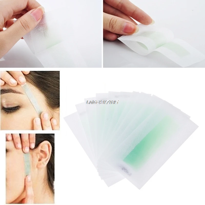 10x Hair Removal Depilatory Epilator Cold Wax Strips Paper Pad For Face
