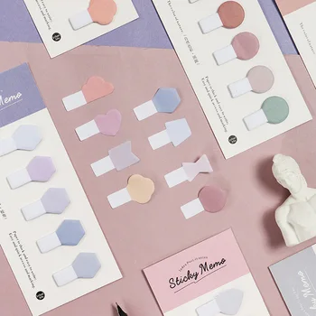 

Cute Heart Memo Pads Kawaii Trapezoid Sticky Notes Adhesive Note For Kids Girls Gifts School Office Supplies Novelty Stationery