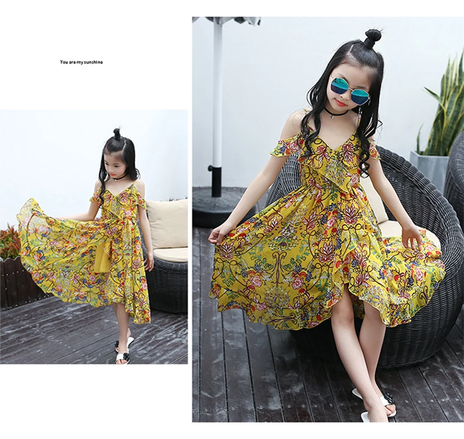 Girls Dress Bohemia Style Dresses Girls Sleeveless Floral Dress For Ad –  Triple AAA Fashion Collection