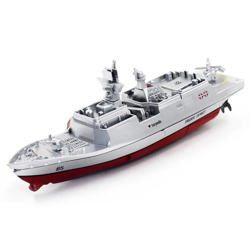 Impulls Remote Control Aircraft Carrier 2.4GHZ RC Boat Military Mini Electric Aircraft Boat Gift for Children Water Toys FSWB - Цвет: Frigate