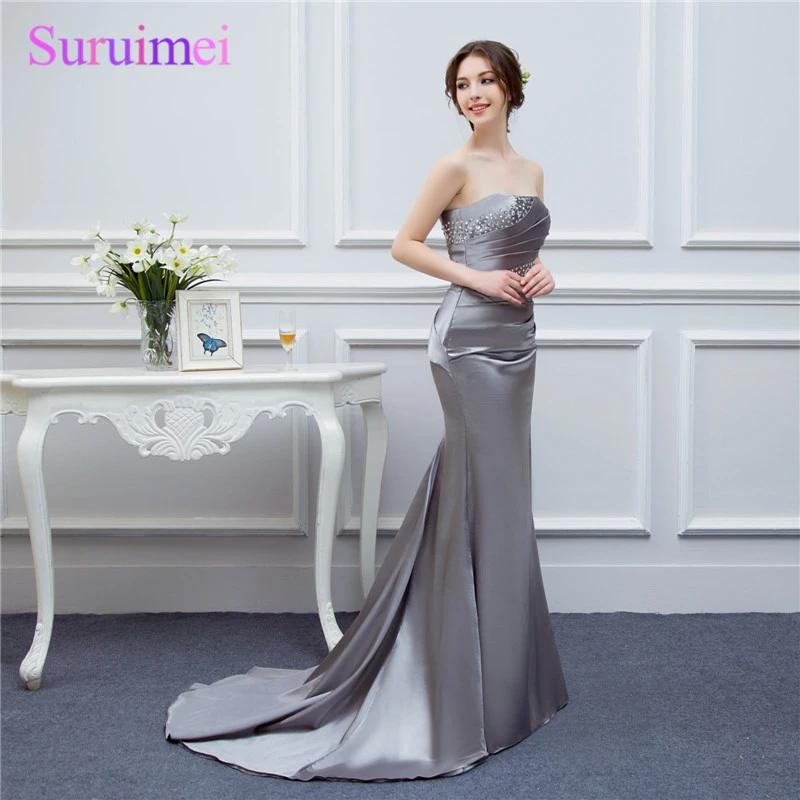 Robe argentée longue Clearance