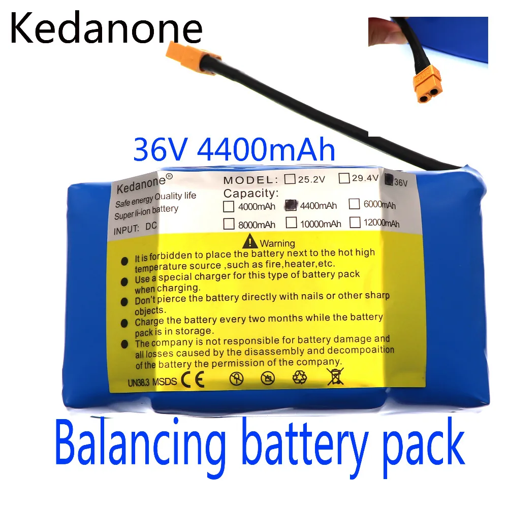 36V новый литий ионный аккумулятор 4400 mAh элемент для электрического