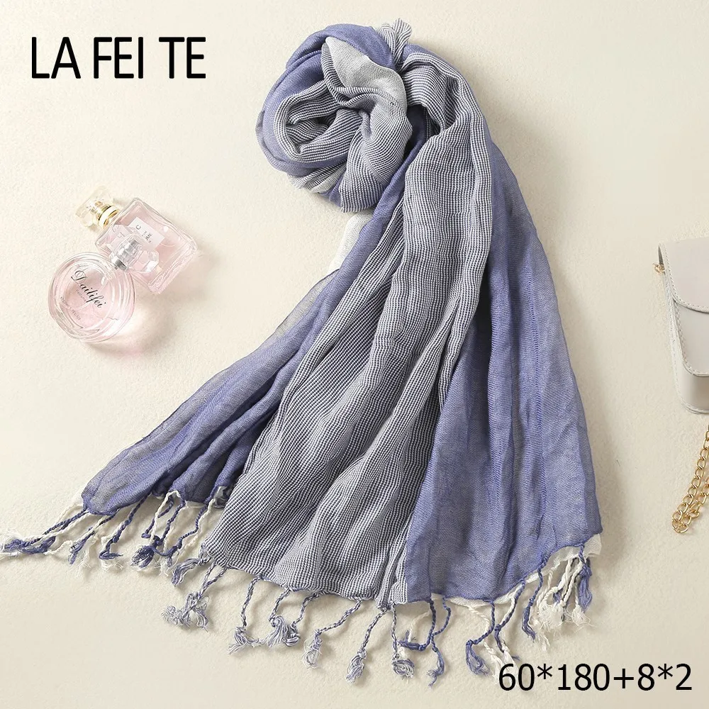

Luxury Designer Long Crinkle Viscose Scarf Men Stole Foulard Femme Neck Crinkle Hijab Cotton Male Man Scarf Women Female Spring