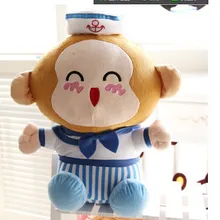 Большой 50 см прекрасная плюшевая обезьянка игрушка темно-синий костюм ткань дизайн обезьяна кукла подушка, подарок на день рождения w5691