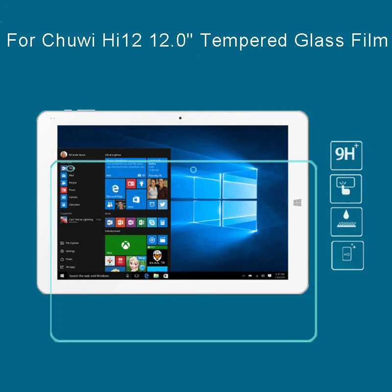 HD ЖК-Закаленное стекло Фильм для chuwi Hi12 12,0 "tablet pc Анти-shatter ясно Экран протектор Защитная пленка + номер отслеживания