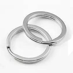 10 шт. 32 мм сильные Твердые кольца для брелков плоский брелок для ключей брелок