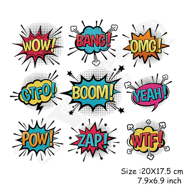 Наклейки для одежды звуковые эффекты новые Parches Ropa A-Level моющаяся футболка с переводными картинками Diy украшения патч - Цвет: 20x17.5cm