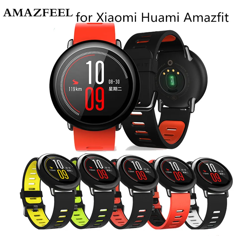 22 мм спортивный силиконовый браслет для Xiaomi Huami Amazfit PACE Lite Youth Smart сменный ремешок для наручных часов Смарт часы