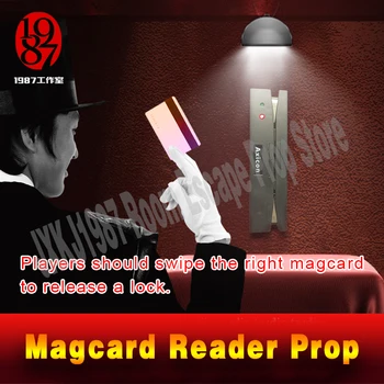 

Escape puzzle Magcard Reader prop for room escape game swipe the right magcard to release a lock from JXKJ1987 adventurer games