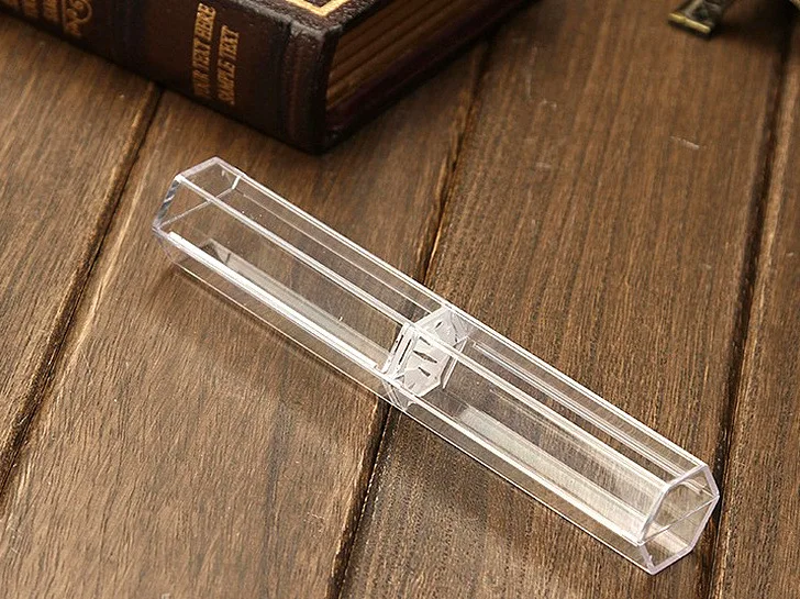 Qshoic 10 шт./лот шестигранный кристалл прозрачный пластик ручка коробка подарочная коробка металлическая ручка коробки прозрачный пластик