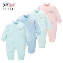 HHTU Brand Baby Rompers Boys Girls Clothing Quilted Long Sleeve Jumpsuits Newborn Clothes Boneless Sewing Children