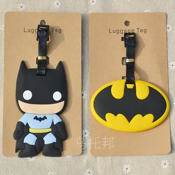 

2018 Sale Rushed Pvc Travel Bag Suitcase Koffer Cartoon Soft Boarding Batman Logo Three Dimensional Luggage Tag Check Sign