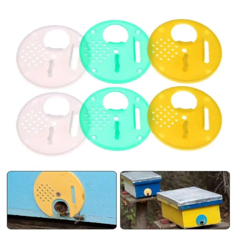 

12pcs Round Beehive Box Entrance Gate Plastic Bee Hive Door Beekeeping Equipment Beekeeper Tools