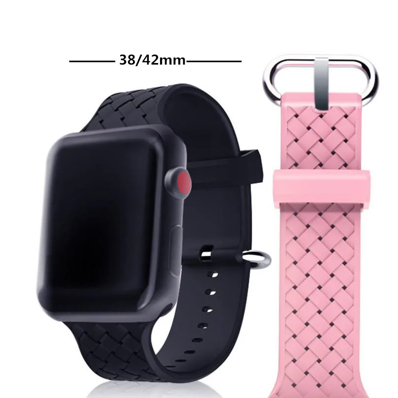 Sport Silicone Watchband For Apple Watch Series 1 2 3 4 iWatch 38mm 42mm 40mm 44mm Replacement Watch Band Wrist Bracelet Strap