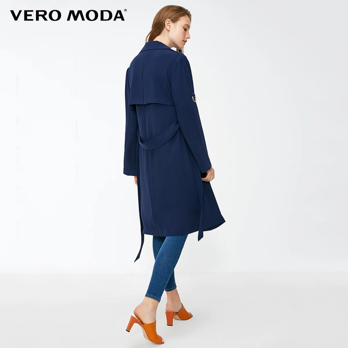 Vero Moda OL Стиль двусторонний рукав на шнуровке чистый Тренч | 318321534