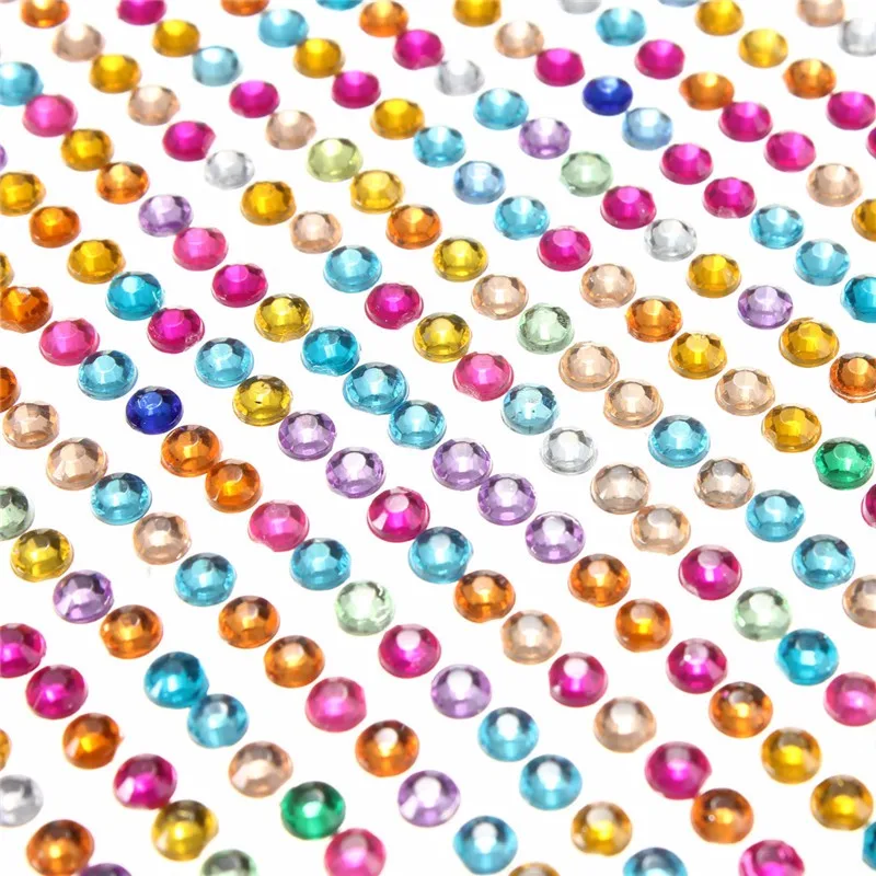 Горячая 1-3 шт Стразы 3 мм 775 драгоценный камень клей полосы диаманта украшения сверкающие блестки для самоклеющиеся палочки драгоценные камни с плоской задней стороной - Цвет: Multicolor