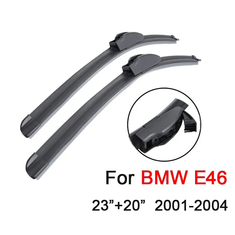 QEEPEI Wiper Blade For BMW 3 Series E46 (2001 2004) 23"+20" Pair