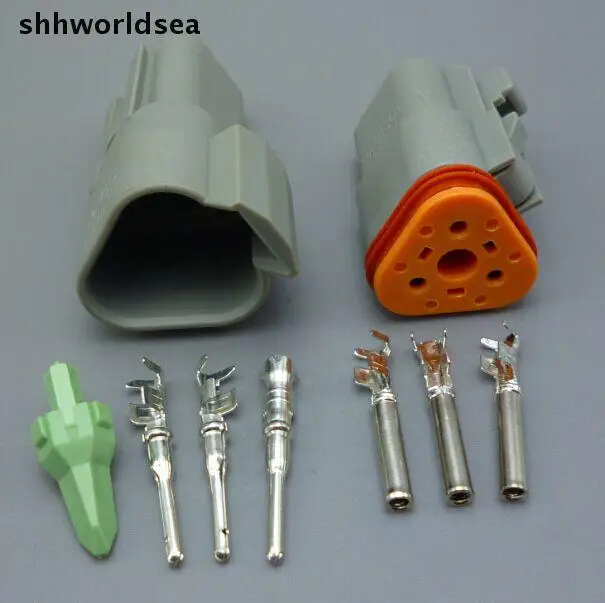 Shhworldsea 5 компл. dt06-3s и dt04-3p оригинальный 3 Pin Водонепроницаемый электрические Провода разъем автомобильной разъема