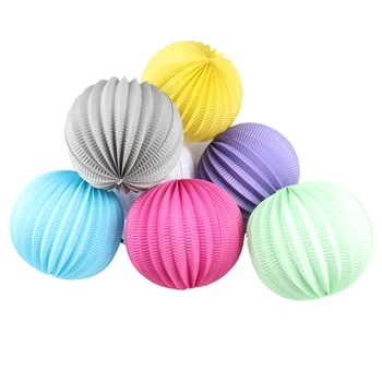

HAOCHU 10pcs/lot 19cm Accordion Pleated Watermelon Paper Lanterns Prom Props Wedding Party Birthday Baby Shower Home Decorations