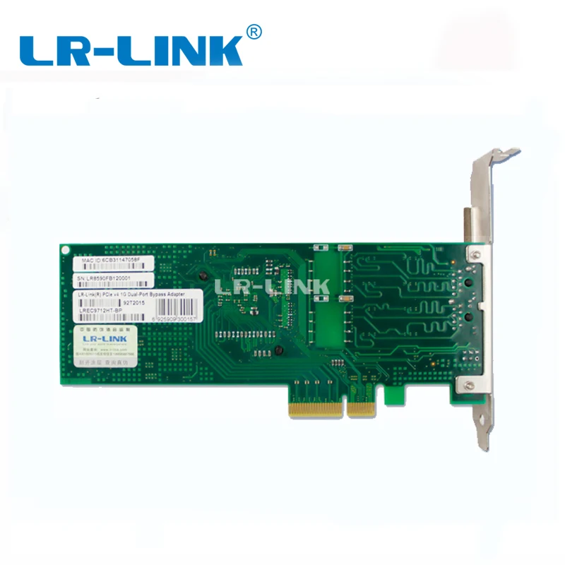 LR-LINK 9712HT-BP Gigabit Ethernet байпасный адаптер 1000 Мб PCI-Express x4 Двухпортовая сетевая карта Intel I350AM2 NIC