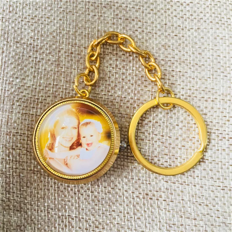 Eshuo вращающиеся карманные часы брелок индивидуальные персональные брелок для фотографии фото вашего ребенка мама папа и дедушка ПЭТ