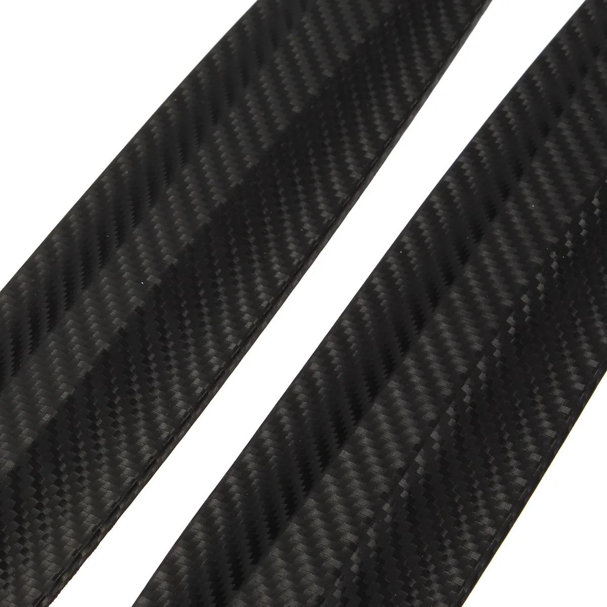 Pair Rubber Car Bumper Protector Guard Corner Strip Sticker Auto Body Protector Moldings Black Whit