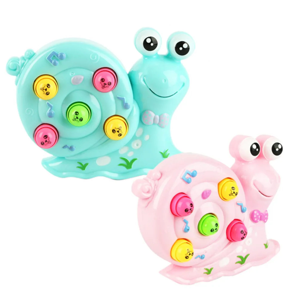 Snail Shape Plastic Music Toys Play Knock Hit Hamster Baby Educational