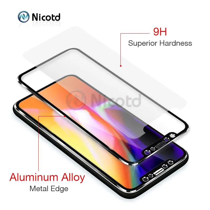  3D Titan legierung aus gehärtetem glas für iphone 8 plus 6 7 6s Plus volle abdeckung glas für iphon