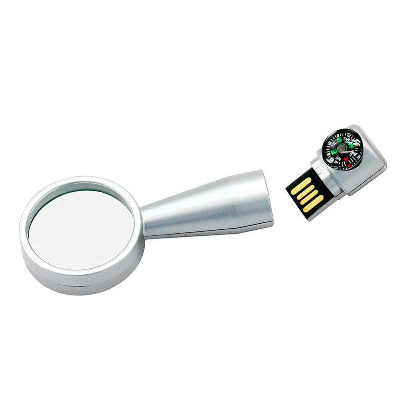 Творческий лупа USB Flash Drive 64 ГБ Металл флешки USB Memory Stick 32 г pen drive Реальная емкость 16 г usb флэш-диск U Flash