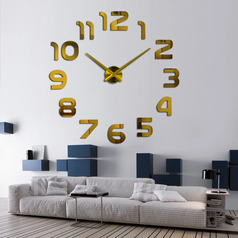 Новые горячие наклейки на стену часы Акриловые кварцевые материал домашний Декор Гостиная Европа numberdiy наклейки натюрморт