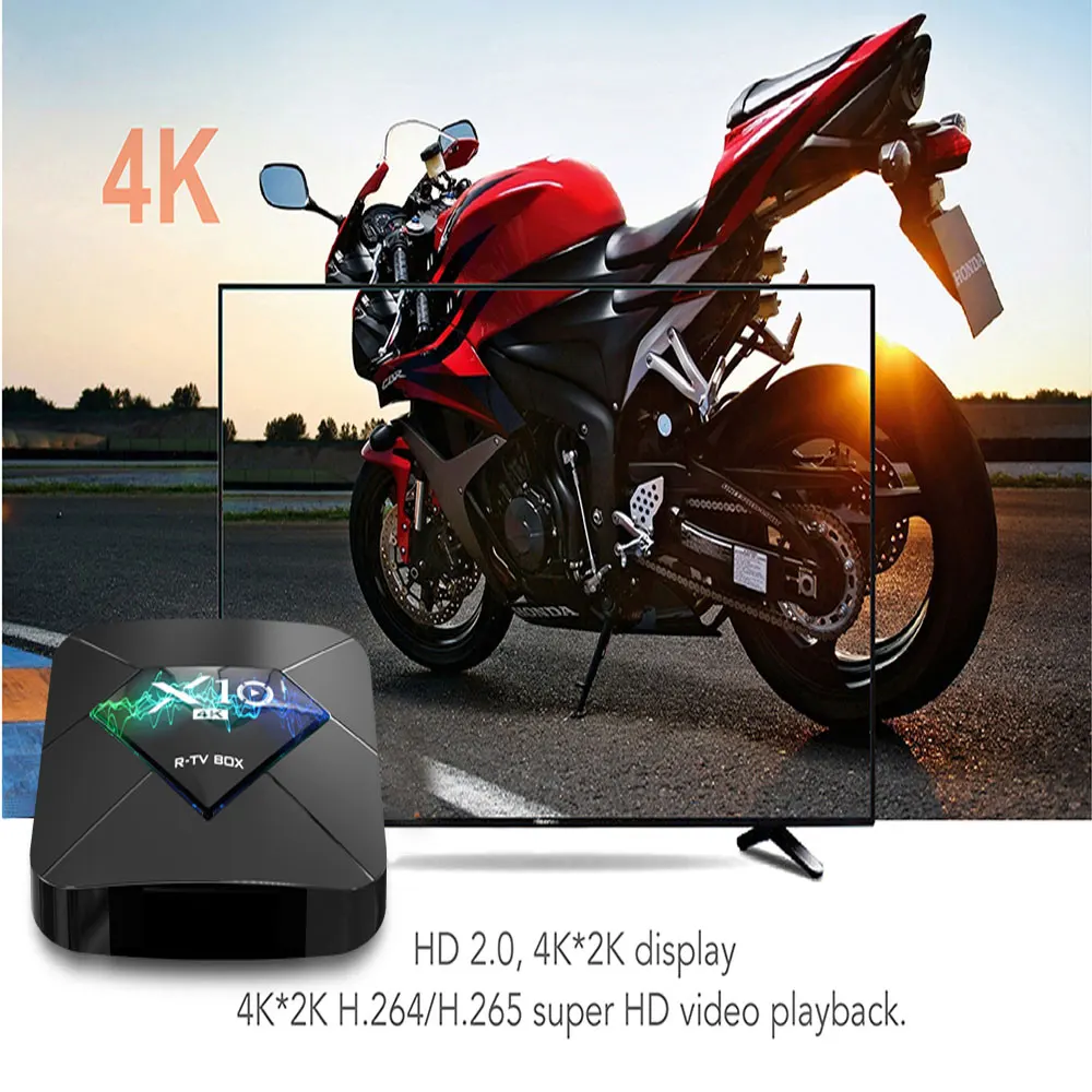  X10 Smart TV BOX Android 8.1 S905W 2GB DDR4 16GB 2.4G 5GHz Wifi Support USB3.0 BT4.0 4K 3D Netflix 