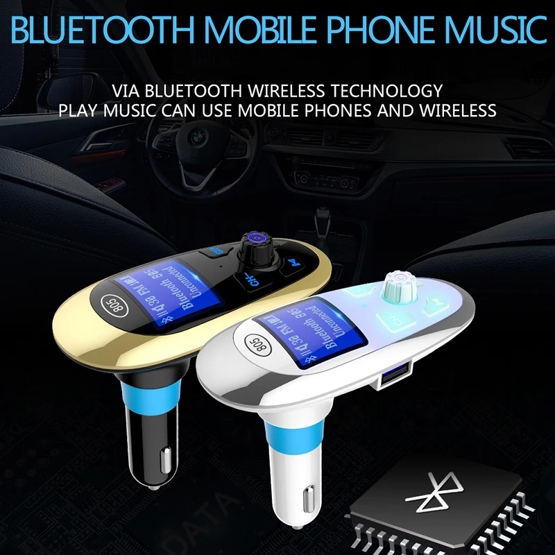 FM модулятор JINSERTA беспроводной с поддержкой Bluetooth и USB портами|bluetooth fm transmitter modulator|fm