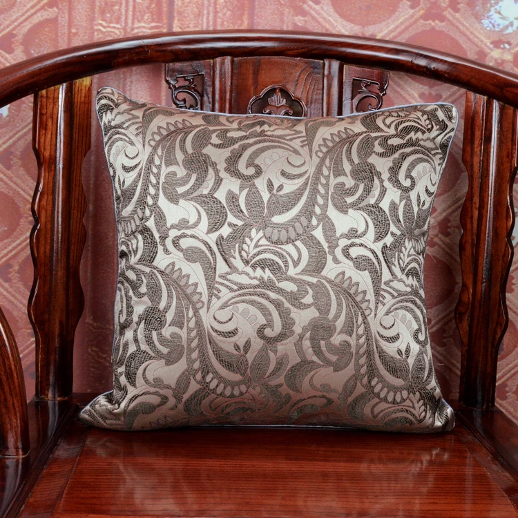 Элегантный квадратный сплошной цвет хлопка отель Банные полотенца чехол шелковые наволочки для подушек размером 45*45, декоративная кресла диван-подушка для поддержки поясницы китайская обложка подушки