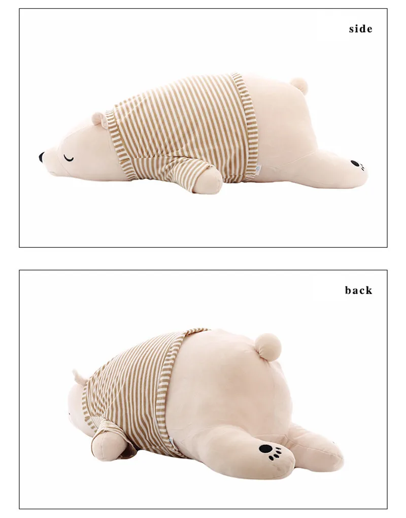 35-70 см милый плюшевый полярный медведь игрушка мягкие Kawaii животные мультфильм подушка/Подушка прекрасный подарок для детей подарок на день рождения