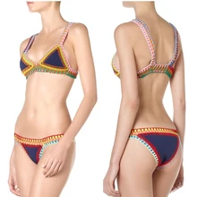 GI FPREVER Neoprene Bikini Set Sexy Women’s Swimsuits Low Waist Patchwork Swimsuit Bathing Suit Maillot De Bain Female Swimwear