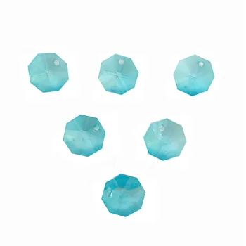 

Free Shipping ,Lt Aquamarine 2000pcs/Lot One Hole 14mm Crystal Glass Octagon Beads In One Hole Wholesale ,