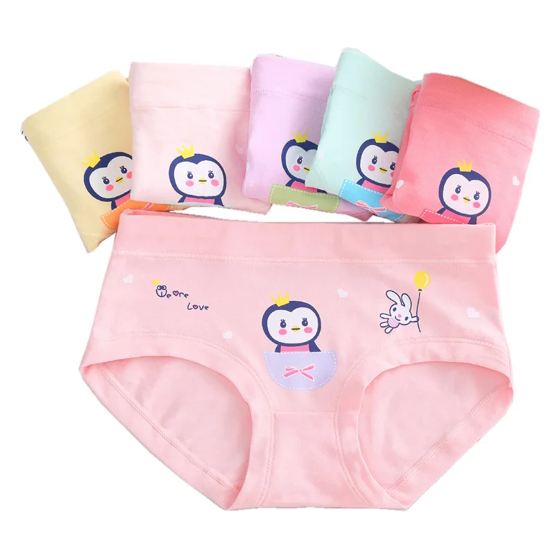 6PCS/Lot Children Underpants Girls Child Straight Angle Panties Cartoon Panty Modal Cotton Briefs