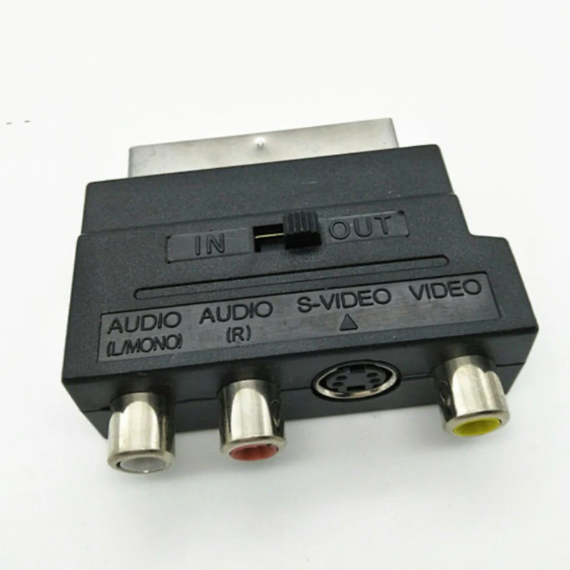 2019 RGB Scart Композитный RCA S Video AV ТВ аудио адаптер SCART Женский конвертер разъем|Кабели