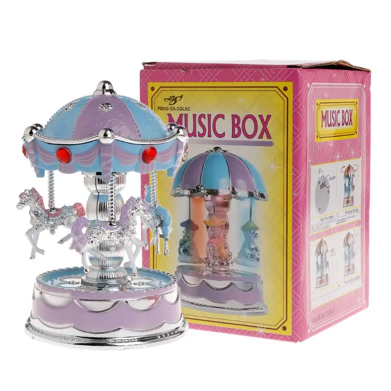 Детские развивающие игрушки Pegasus Music Box светодио дный Light Merry-go-round Рождественский подарок на день рождения Домашний декор Детская Игрушка