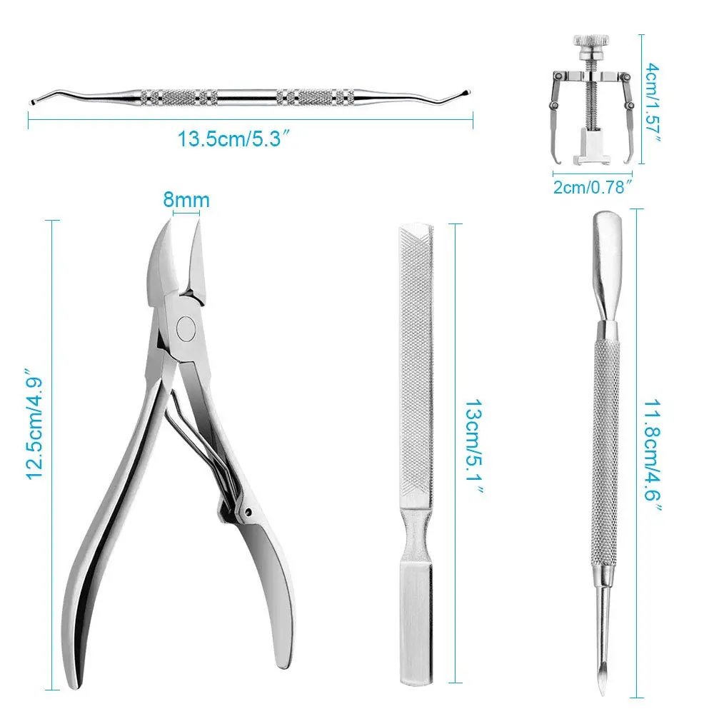 2, 6 штук в партии, комплект, кусачки для маникюра/педикюра, триммер для кутикулы, вросших ногтей для педикюра и корректор для маникюра крепёжные приспособления для удаления кутикулы комплект инструмент для ухода за ногами
