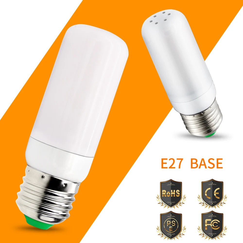 

CanLing E27 LED 220V Flame Lamp 3W 2835SMD E27 LED Fire Flicker Effect Bulb 110V Creative Home Decoration Night Light AC85V-265V